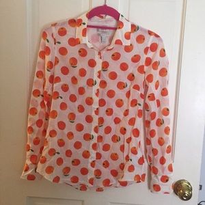 Orange J. Crew Button up